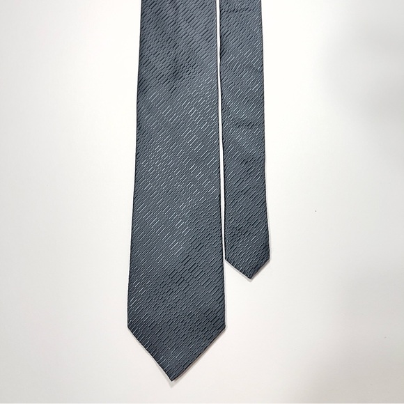 Ben Sherman Tie Modern Solid Grey 100% Silk - Picture 4 of 7